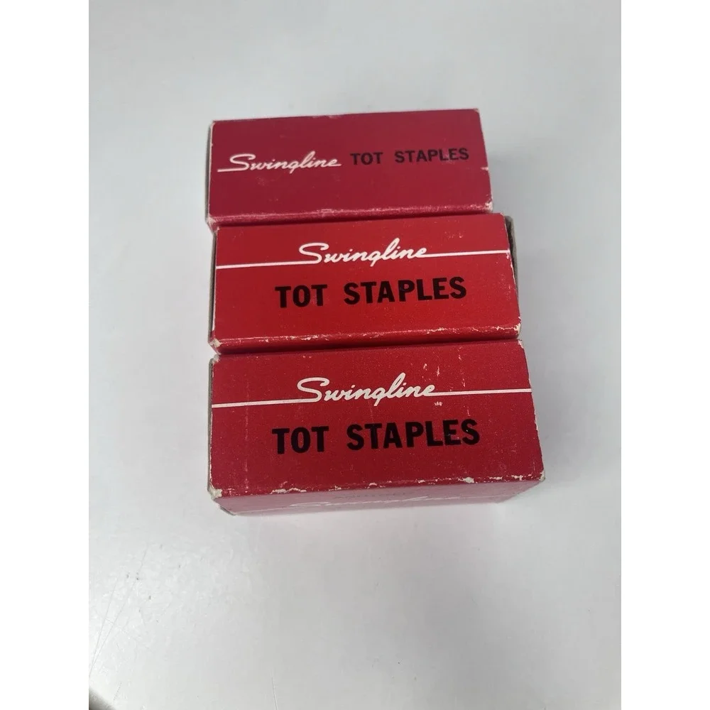 Vintage Swingline Red Tot 5000 Mostly Full 3 Boxes Tot Staples